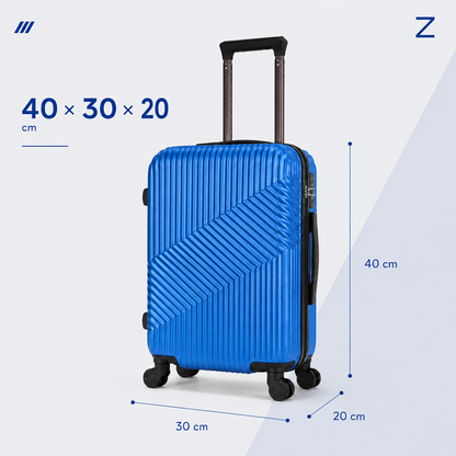 Azul · Medidas de la maleta de cabina ZAIROA: 40 × 30 × 20 cm