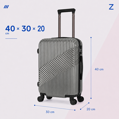 Plateado · Medidas de la maleta de cabina ZAIROA: 40 × 30 × 20 cm